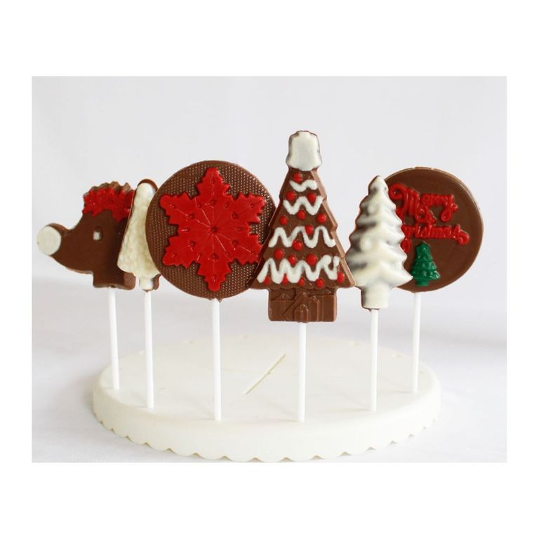 Assortment of Christmas Chocolate Lollipops