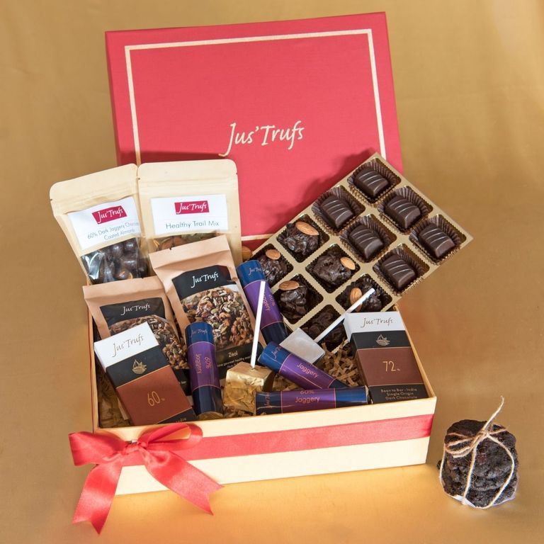 Healthy Vegan Goodies Hamper Perfect Diwali Gift for your vegan lovers, true dark chocolate lovers